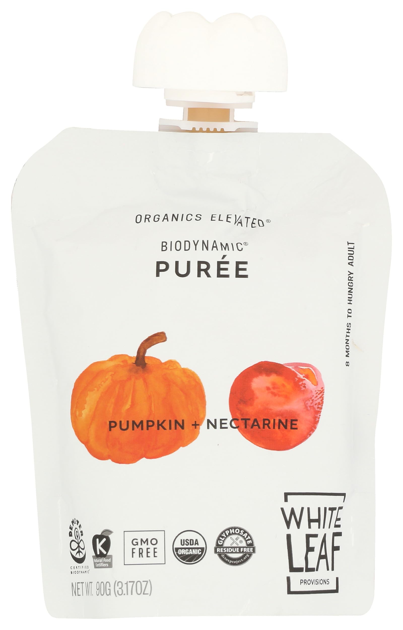 White Leaf Provisions Organic Pumpkin & Nectarine Baby Food, 3.17 OZ