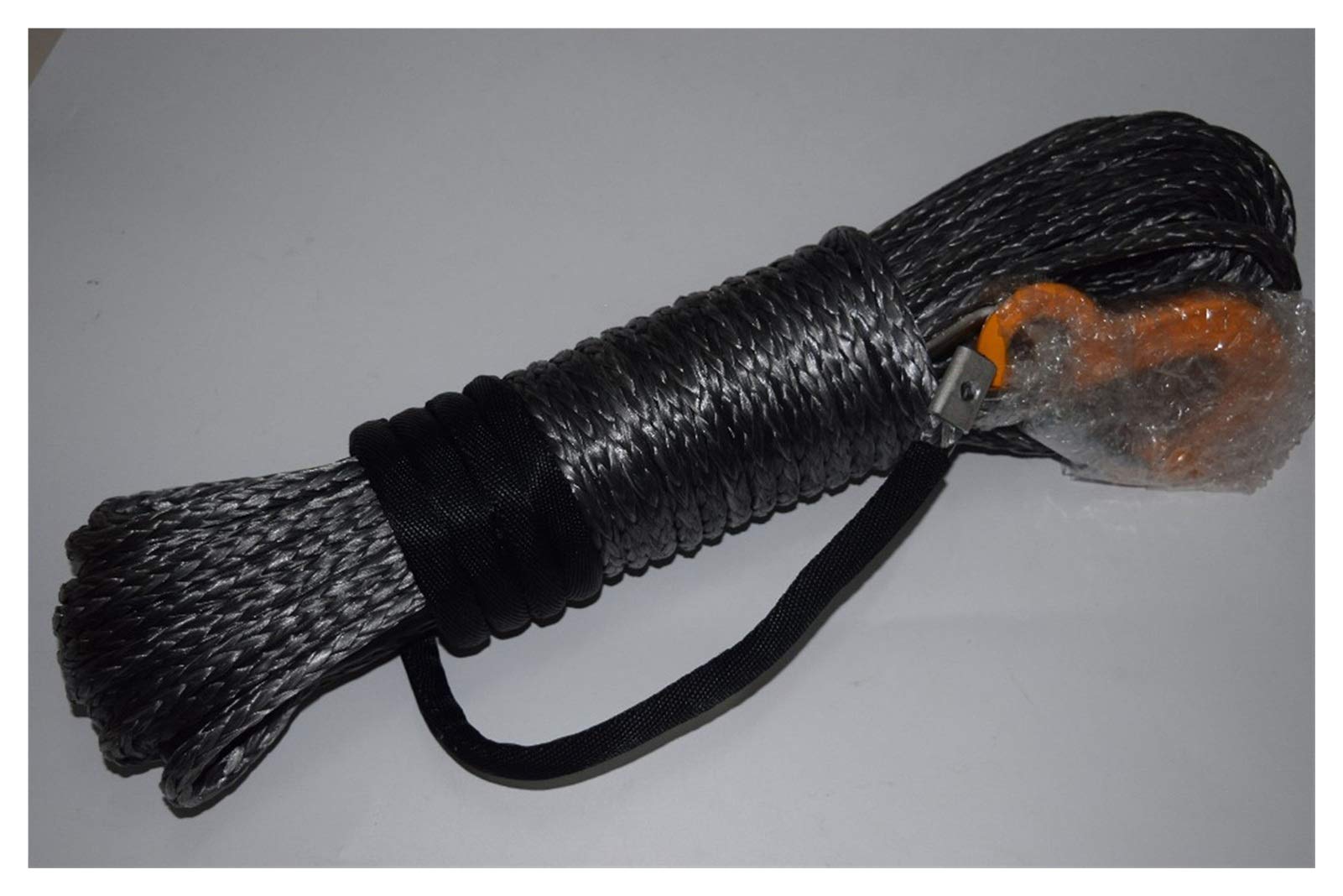Winch Rope, Grey 8mm*30m Synthetic Winch Rope,Towing,ATV Cable, Extension