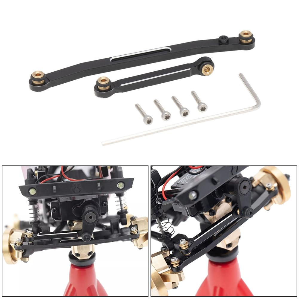 Steering Servo Rod for 1:24 RC Crawler Car SCX24 90081 Tie Links Drag Linkage Compatible 68x35mm