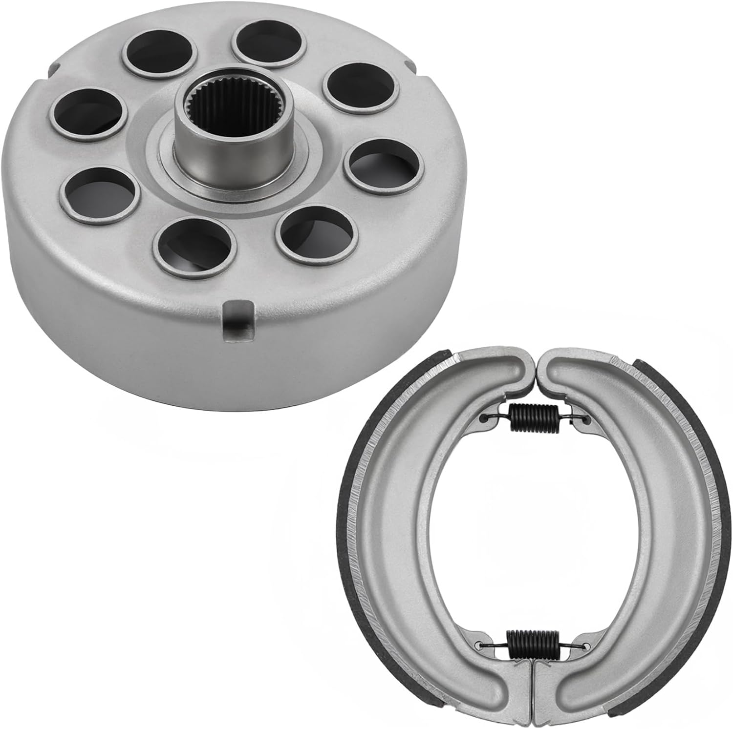 Rear Brake Drum Hub & Rear Brake Shoes, Compatible with 1988-2000 Honda TRX300 FourTrax 300 2x4 1988-2000, Honda TRX300FW 300 4x4, OE Replace#: 42620-HC4-670. Minimize noise and vibration