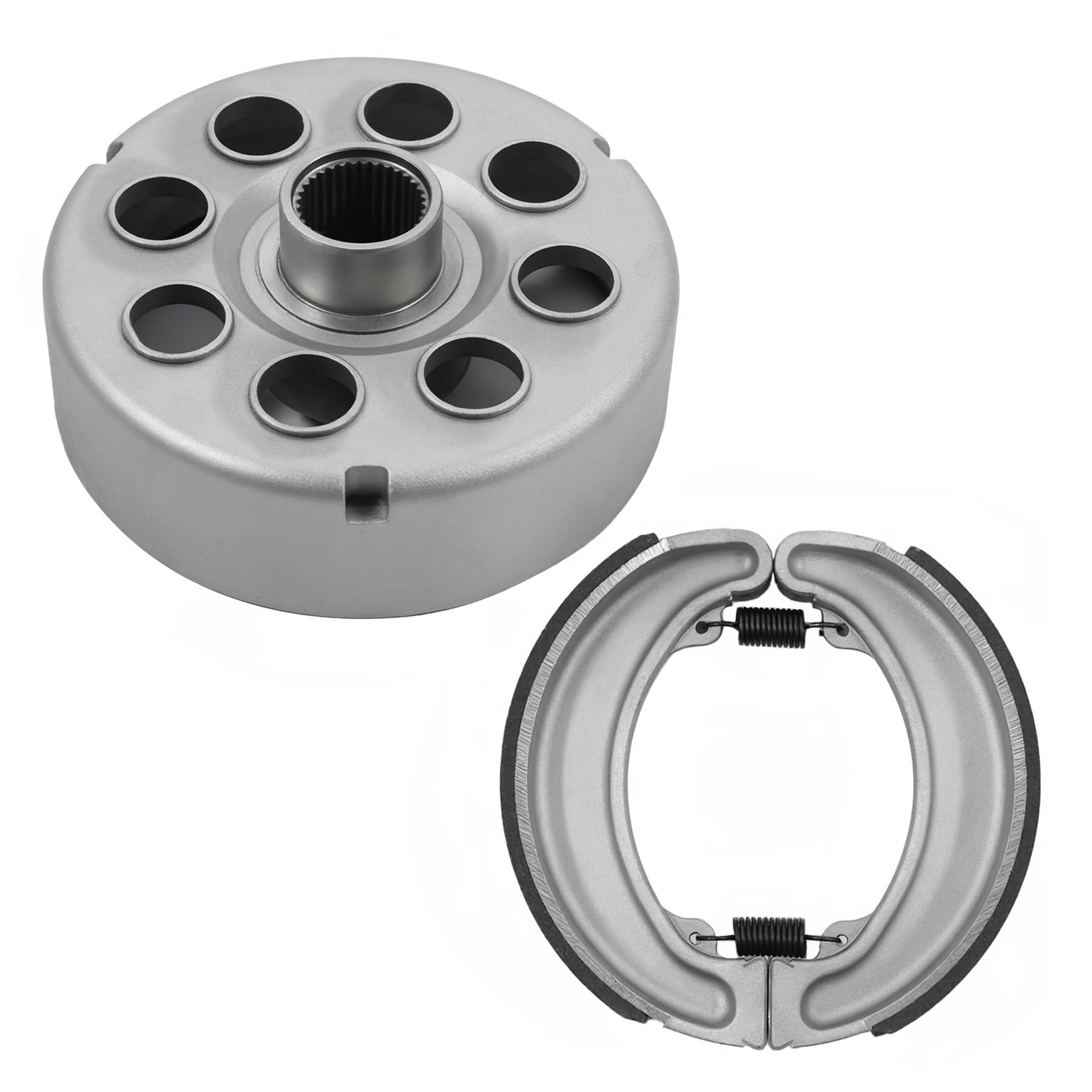 Rear Brake Drum Hub & Rear Brake Shoes, Compatible with 1988-2000