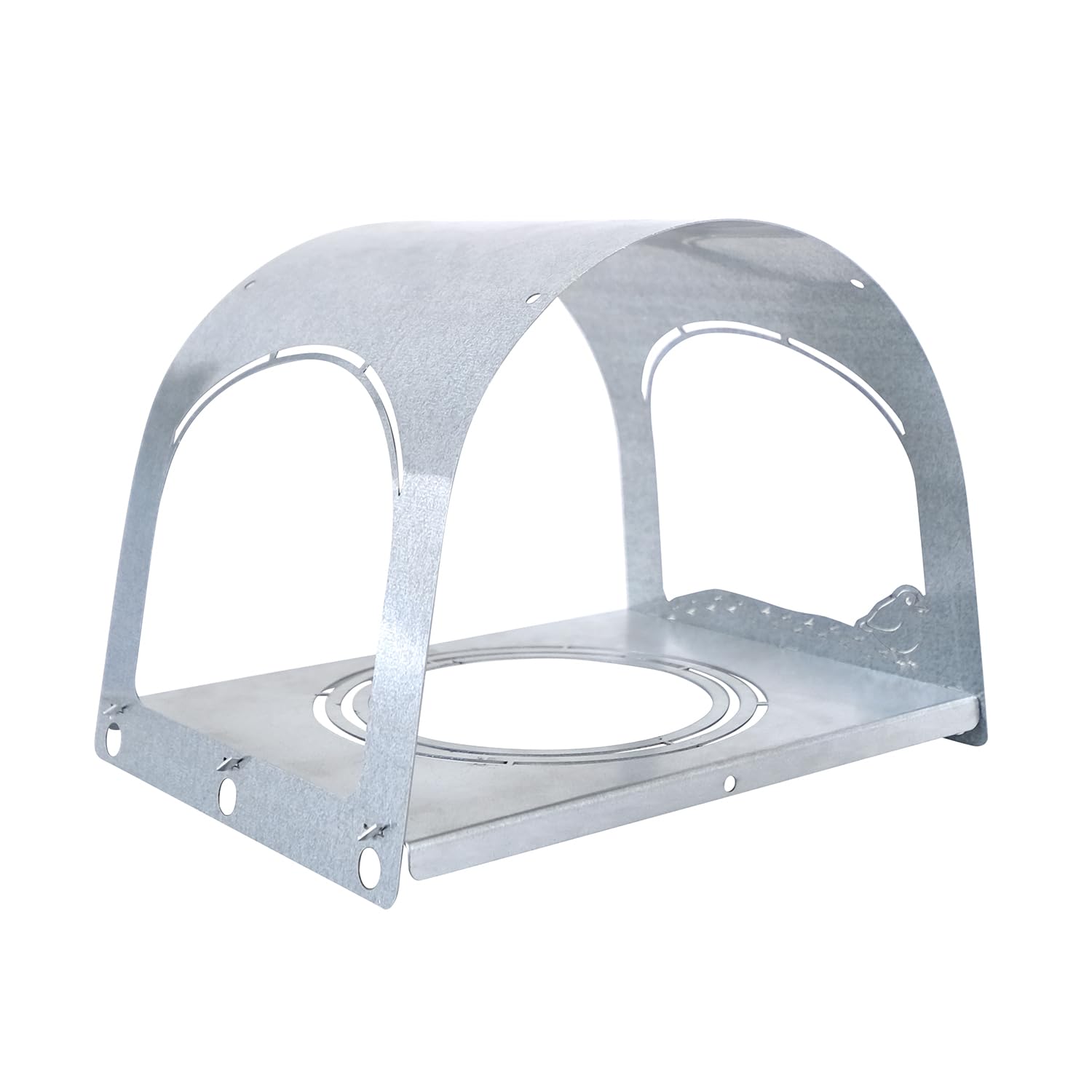 bellissa Vogelhaus SPATZI Vogelfutterhaus aus Metall Silber