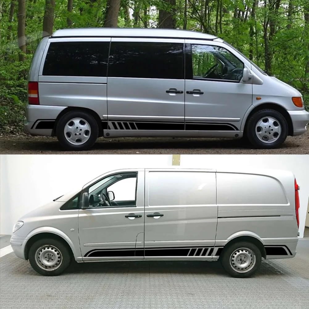 2 STÜCKE Auto Aufkleber, für Mercedes Benz Vito V Klasse Viano W447 V260 W639 W638 Marco Polo Camper Van Tuning Zubehör Vinyl Aufkleber