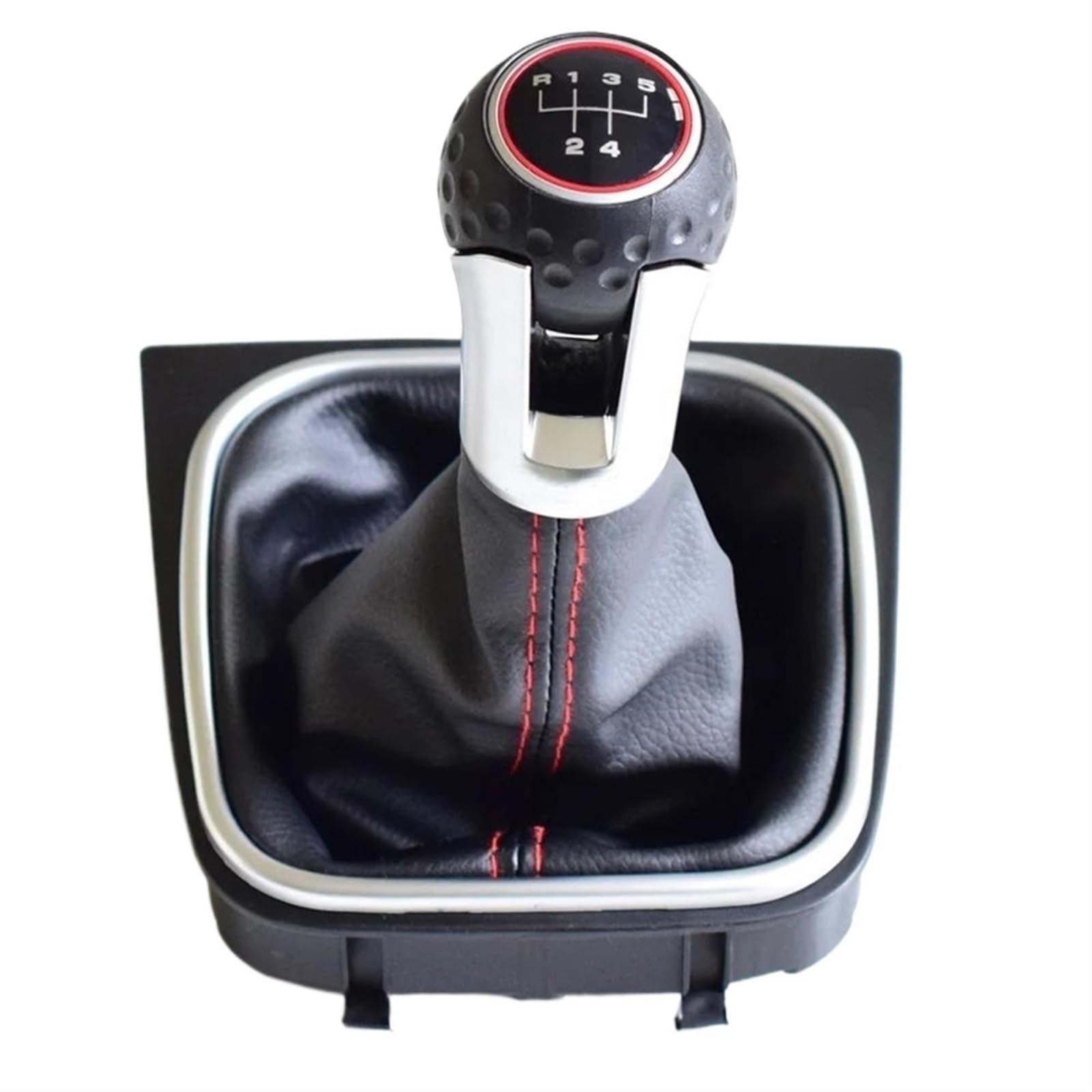 YDXHERTA Manual 5 6 Speed Knob Shifter Handball with Gear Shift Knob Gaiter Boot for Golf 6 A6 VI MK6 GTI GTD R20 2009-2013 Spare Parts(5 Speed)