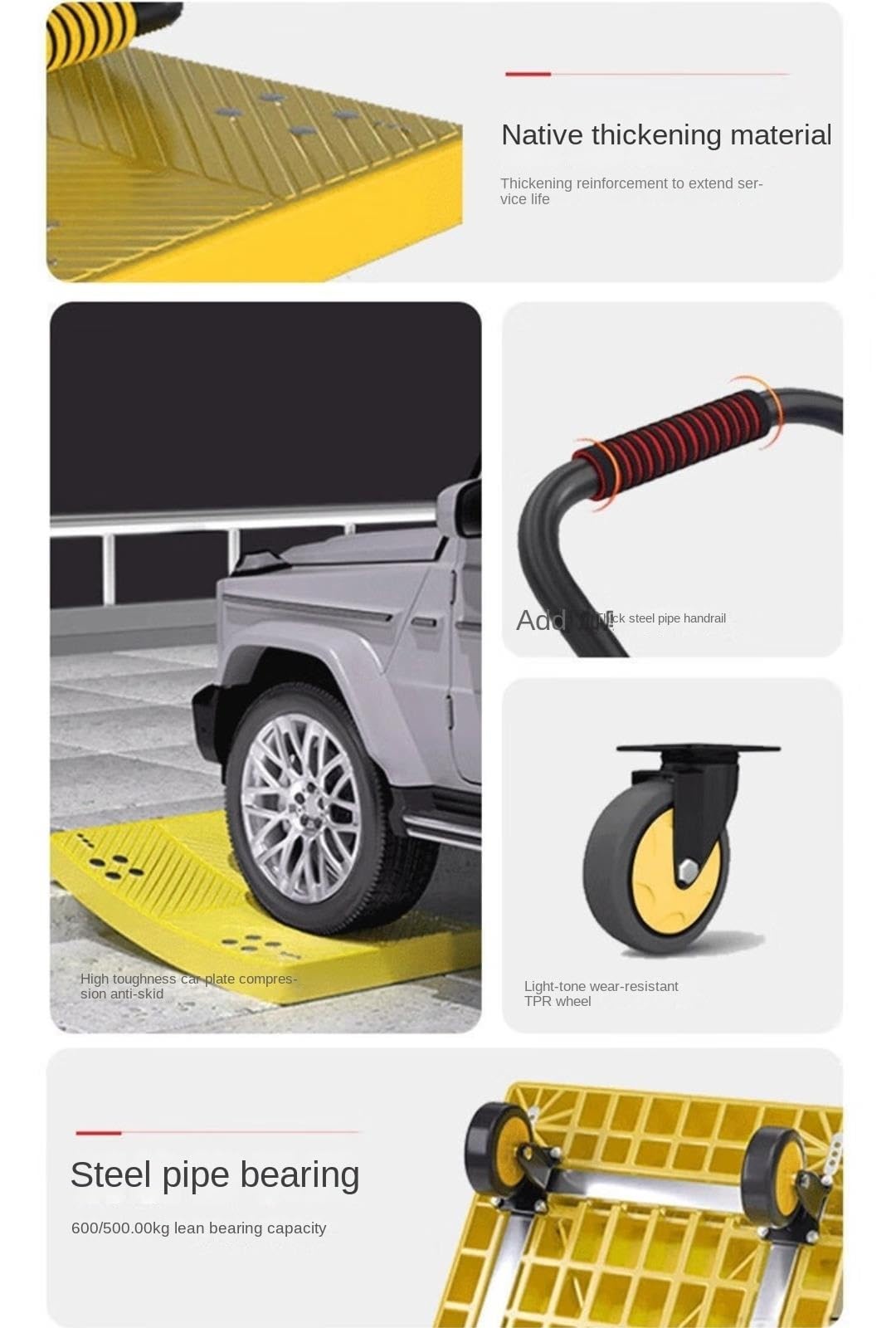 Carro Mano Camión De Plataforma Plegable, Móvil Servicio Pesado, Carretilla Manual Plataforma Transporte
