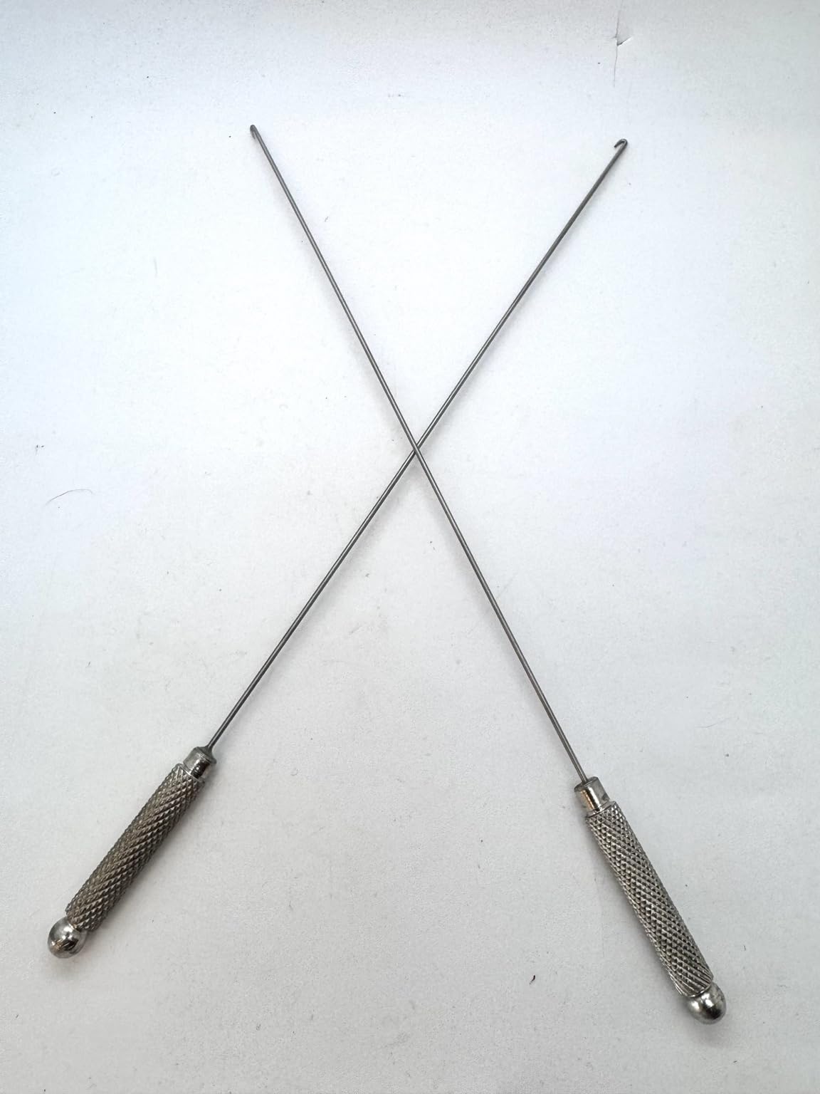 2x Extra Long Baiting Needles 22cm, Heavy Duty Slim Hook Type Bait Needles for Carp Fishing Hair Rigs, Boilies, Pellets & Soft Baits
