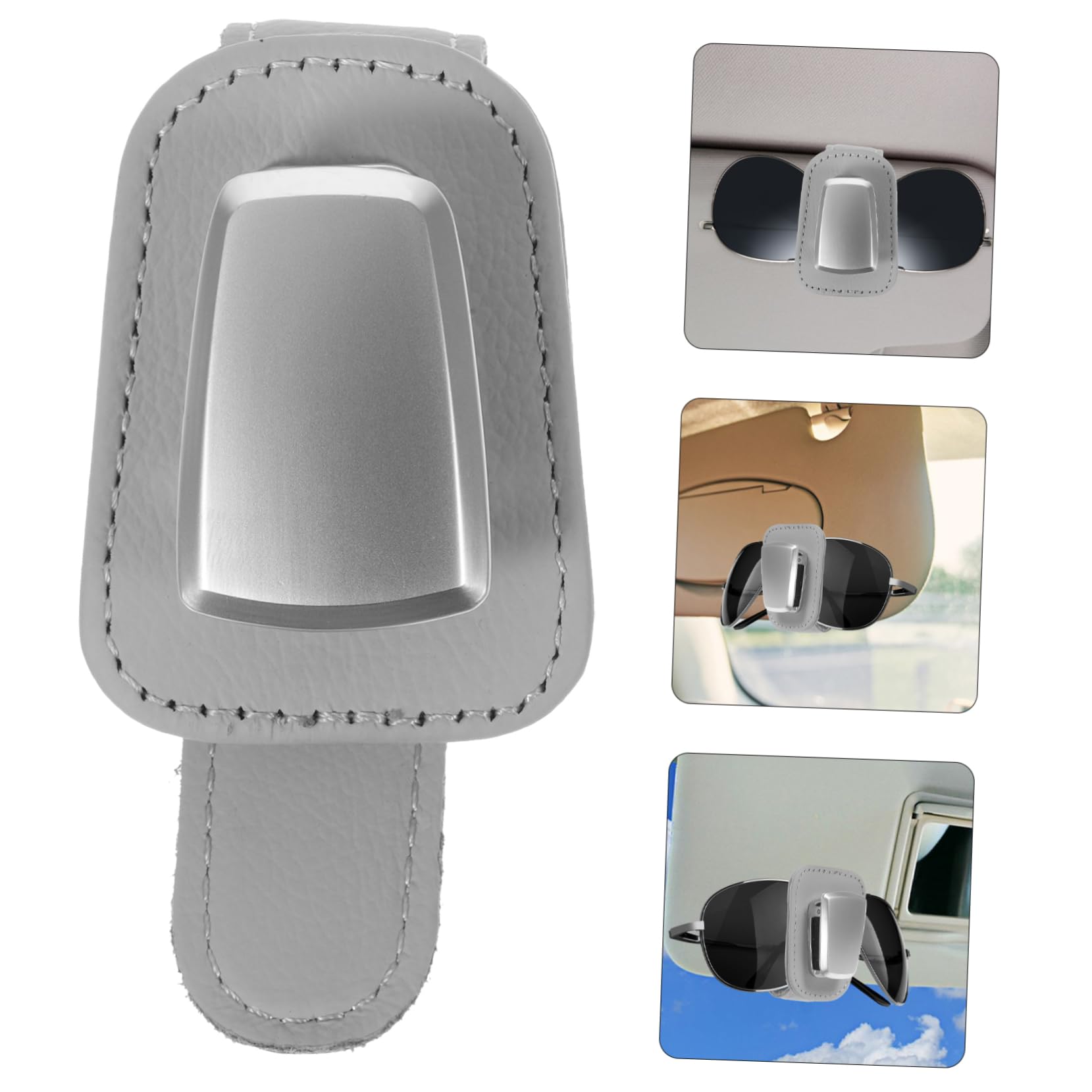 Gatuida 2piezas Soporte De Gafas para Automóvil Clip De Visera Almacenamiento Compacto y Duradero Diseño Fácil De Instalar para Gafas y Tarjetas
