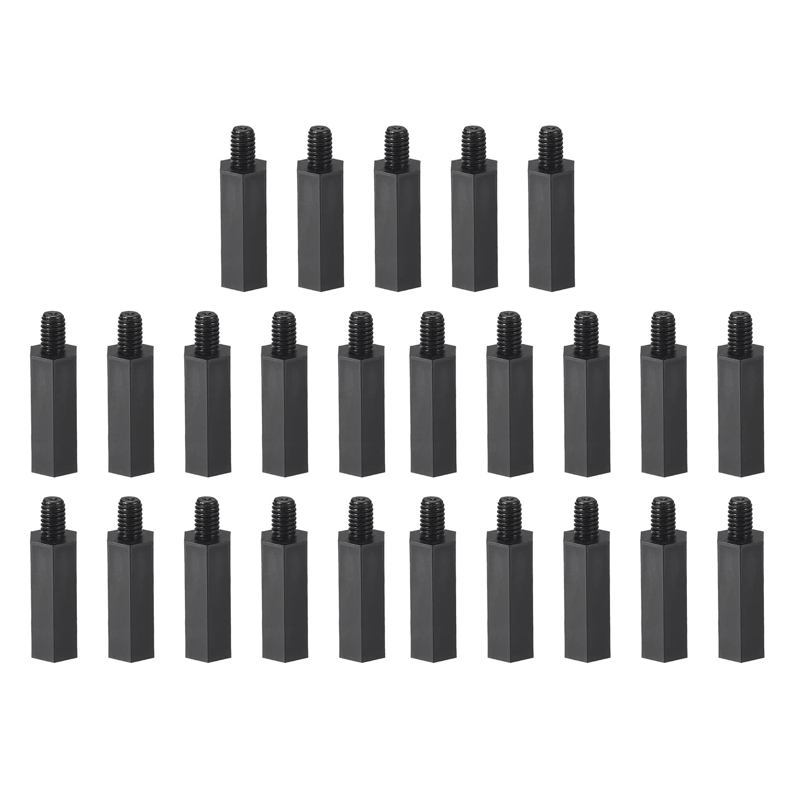 YOKIVE 25 Pcs M4 Standoff Screws, Nylon Hex PCB Standoffs with High Insulation Effect, Keep Height Consistent