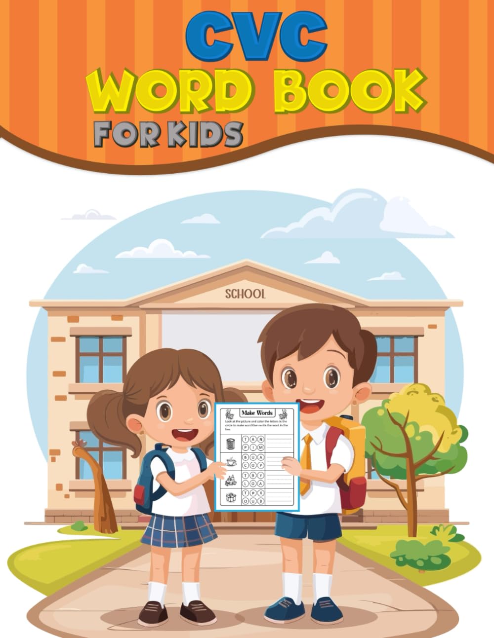 CVC Word Book For Kids: CVC Words Matching, Consonant Vowel Consonant Work Book, CVC Activities For Kids & Kindergarten Students