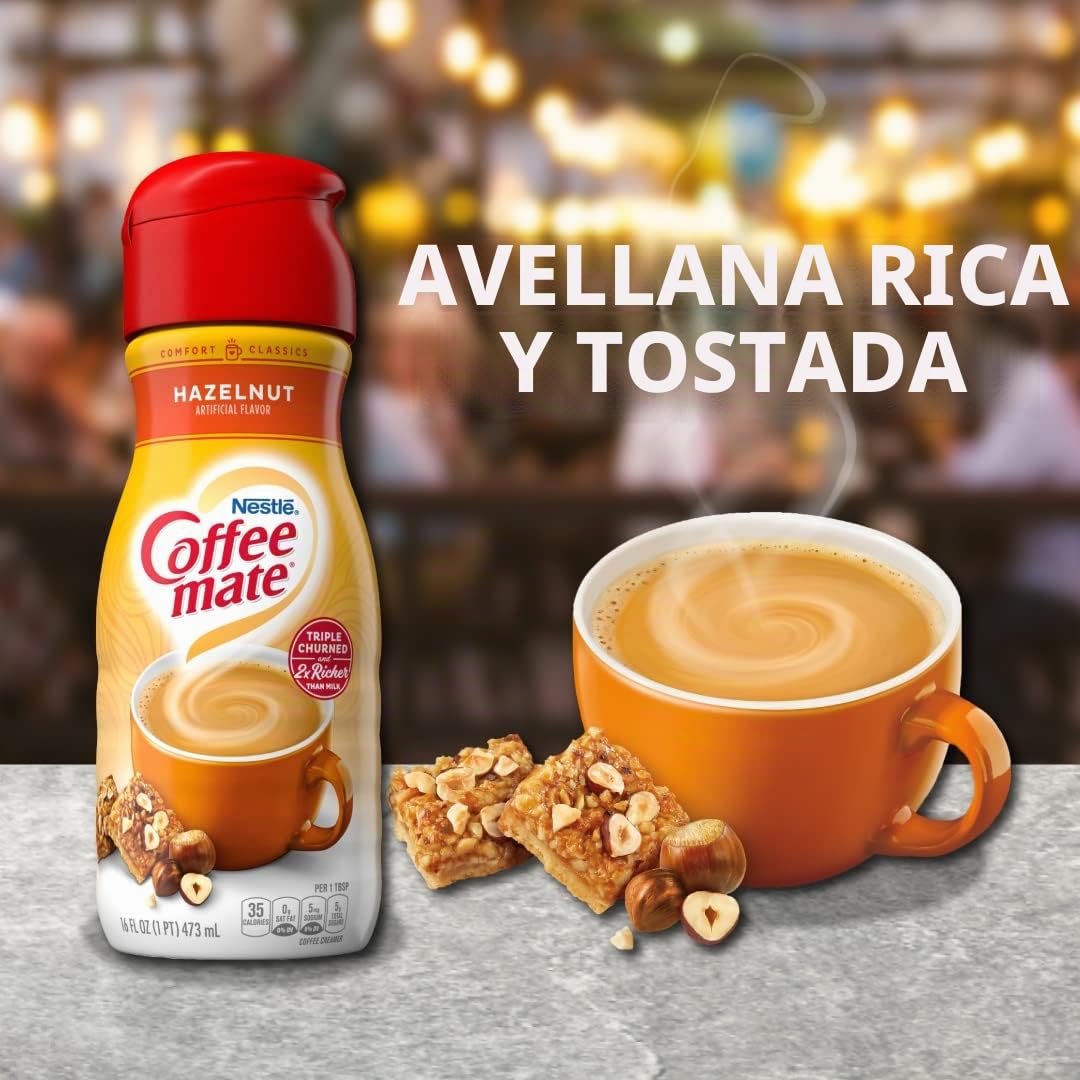 Nestle Coffee Mate Hazelnut Liquid Coffee Creamer, 16 FL OZ