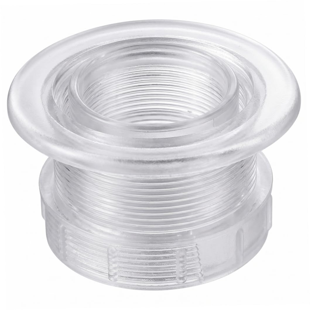 Lightweight Patio Table Umbrella Hole Ring, Threaded Silicone Ring & Cap for Umbrella Hole, Outdoor Table Accessory, Dustproof Seal, White