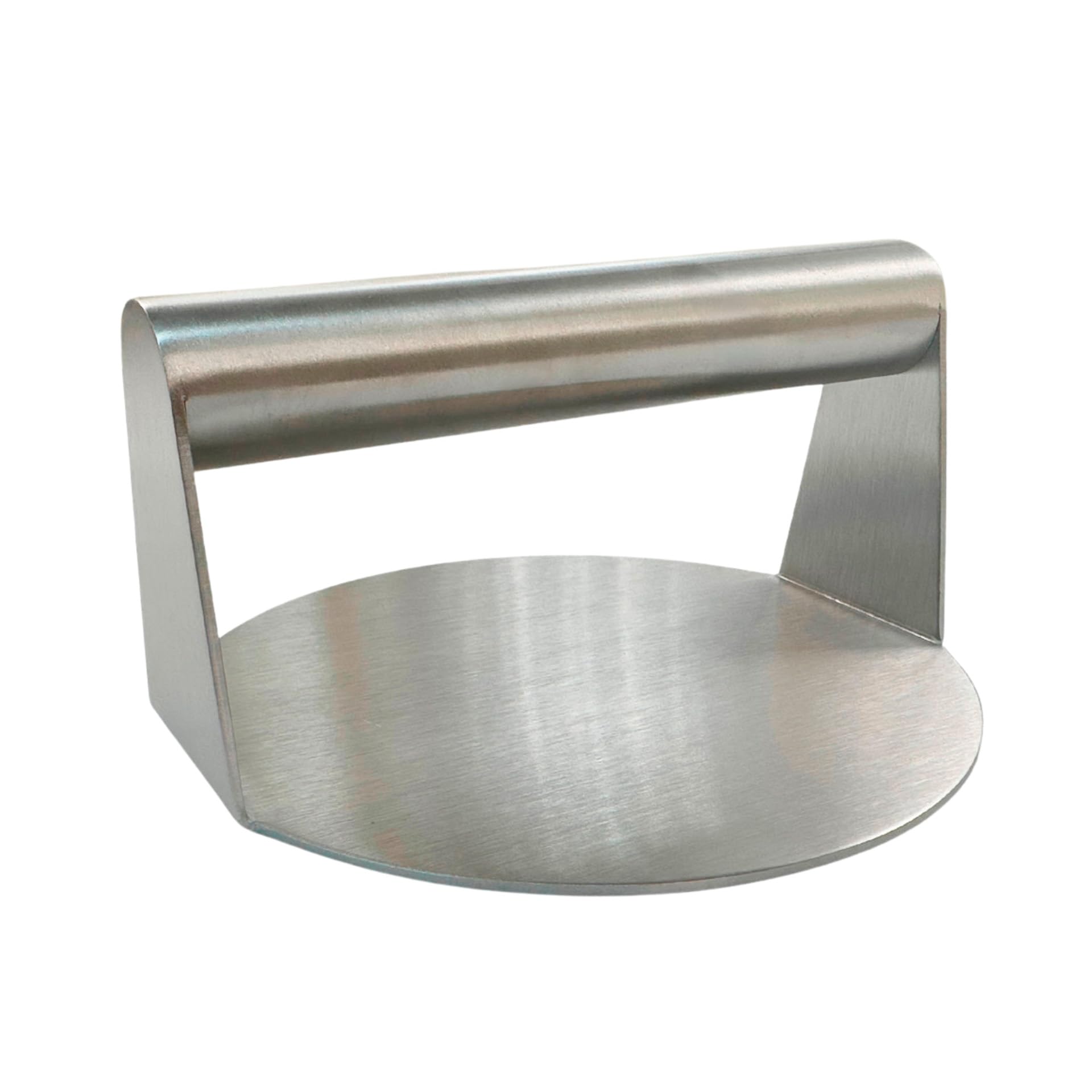 Fackelmann Prensador de Hamburguesas, Prensa para Smash Burger, Aplastador Antiadherente Profesional y Doméstico, Acero Inoxidable 430, Apto para Lavavajillas,14x7 cm, 1 ud.