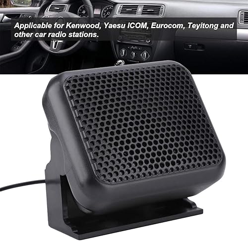 Miniatura 2 de NSP-100 Mini altavoz externo, micrófono de radio móvil con altavoces de 3 W para radios Kenwood Yaesu ICOM Jamón coche, dimensiones 3.150 x 2.835 x