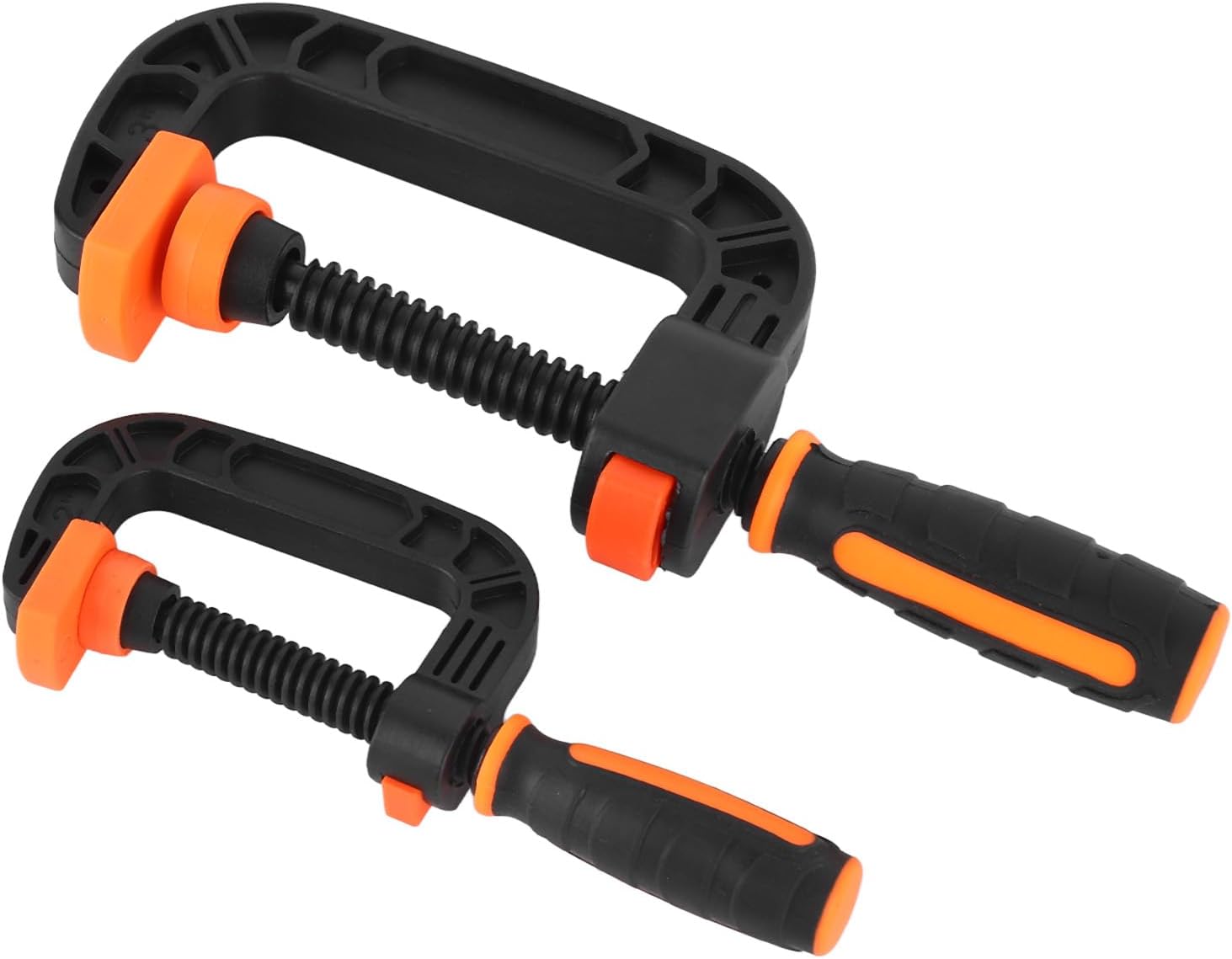 Plastic C Clamp, 2 Inch 3 Inch Rustproof C Clamp Set Ergonomic Slip Dual Color Coating for Household Clamping Projects
