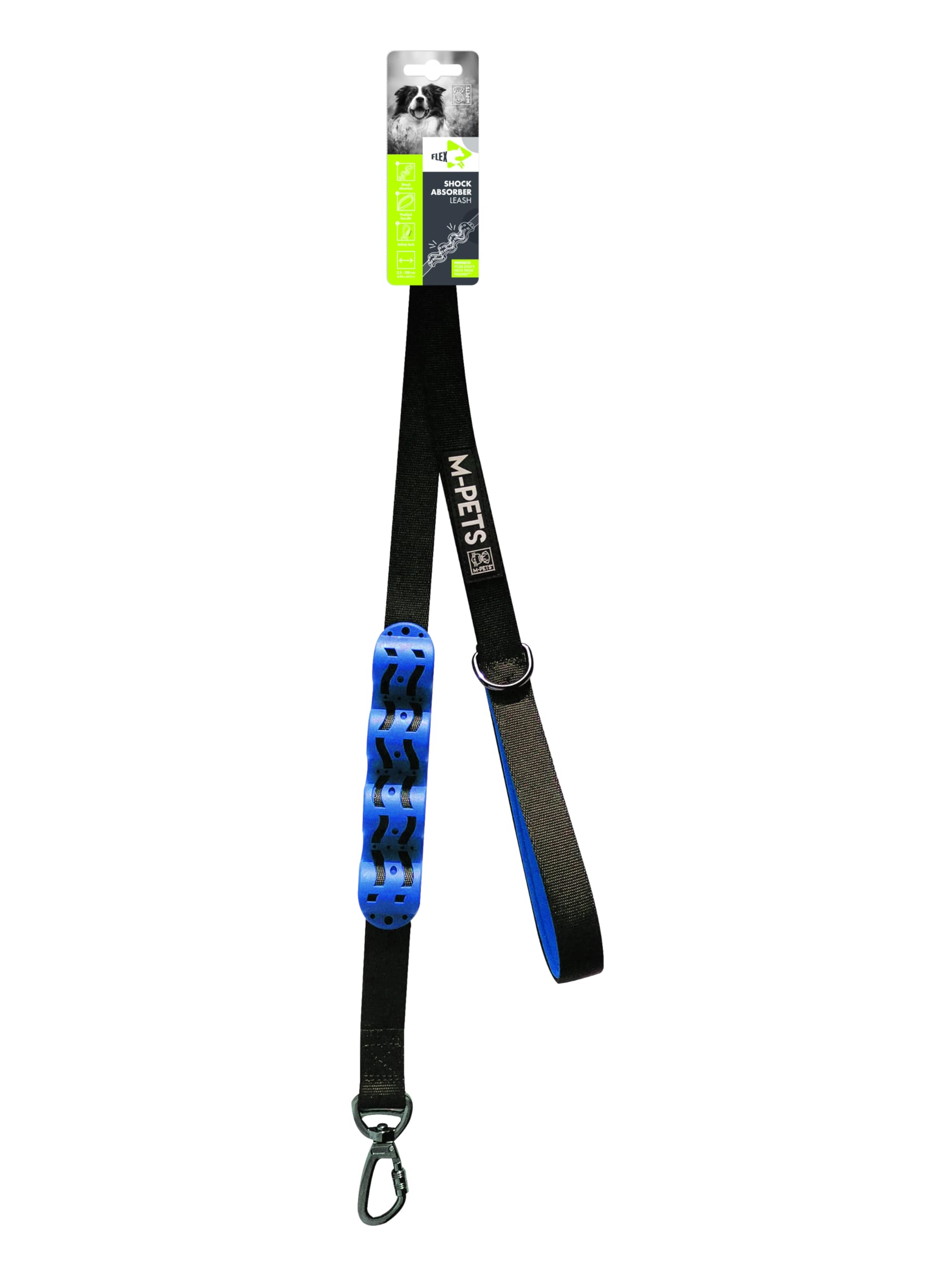 M-PETS FLEX ŞOK EMİCİ GEZDİRME TASMA BLACK/MAVİ 120CM