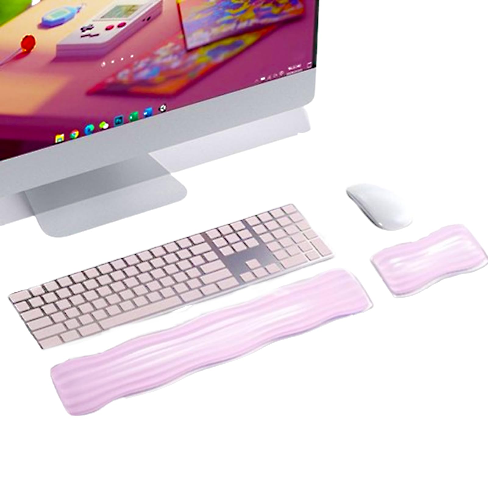 Wrist Rest for Keyboard and Mouse, Ergonomic Gel Keyboard Wrist Rest for Effortless Typing & Pain Relief, Cool Silicone Gel Wrist Support Pad for