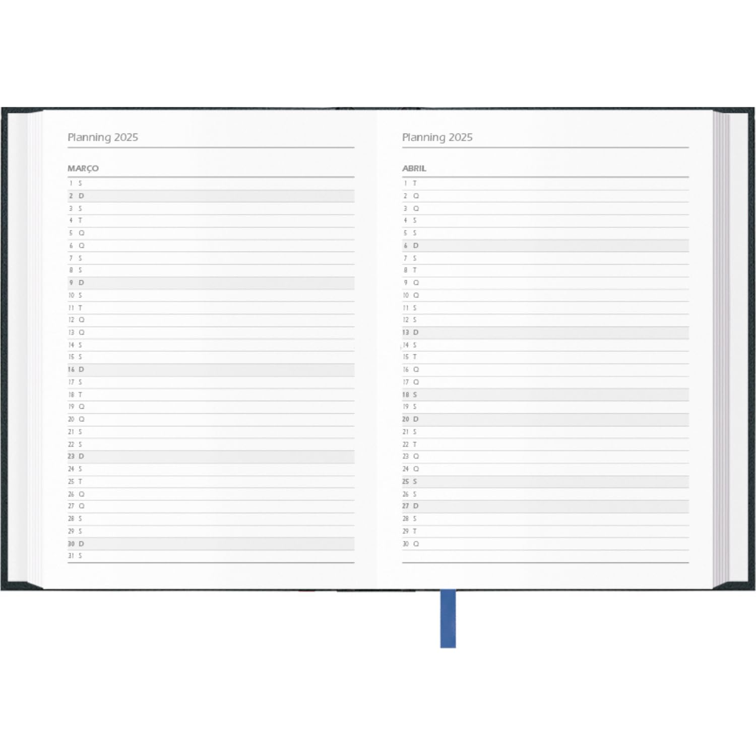 Dohe, 2025 Diary in Portuguese, Day per Page, A5 Size (14x20 cm), 12 Months January to December, Hardcover, Annual Planner - Image 4