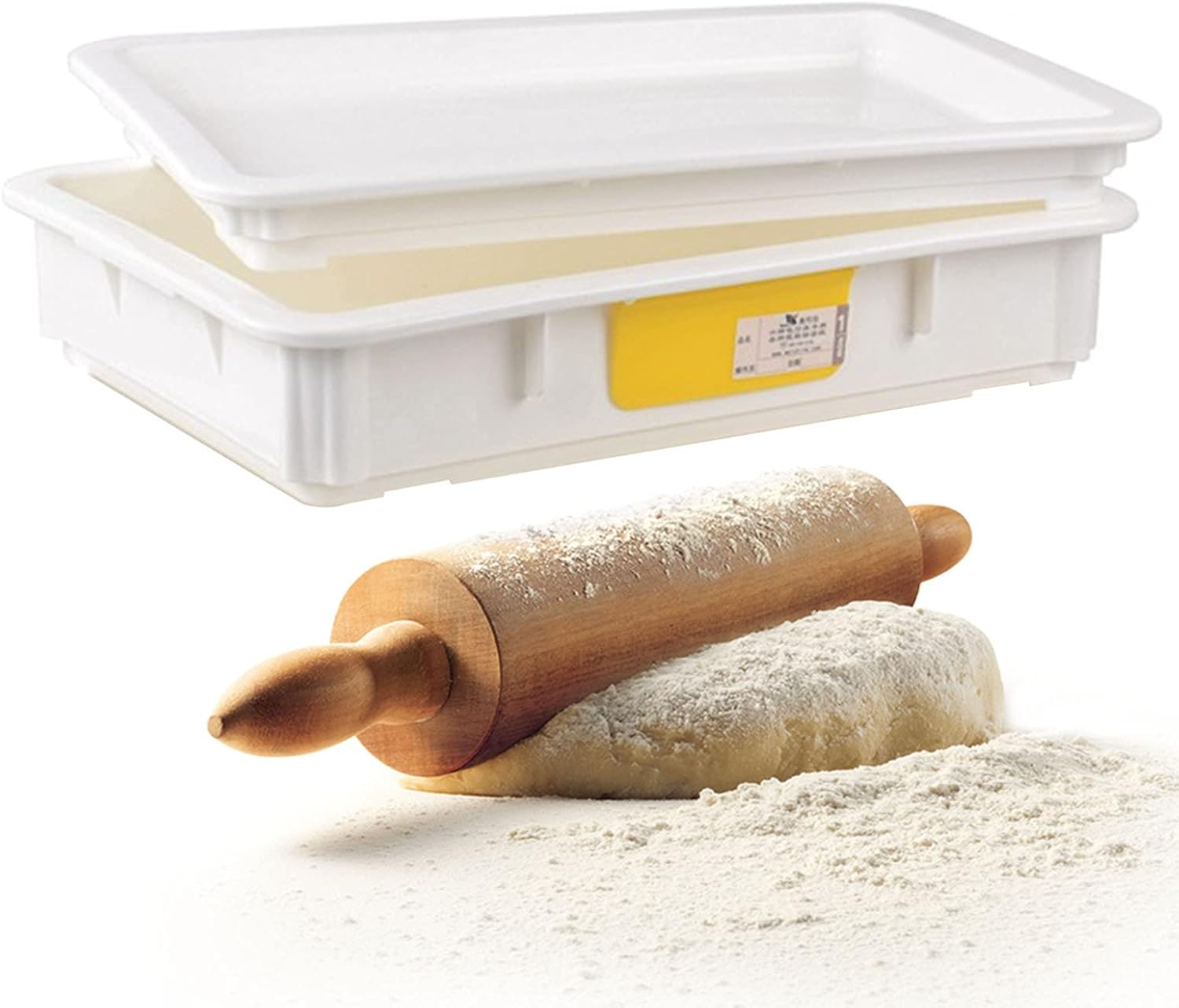 saKlnMyRz Pizza Dough Proofing Box with Lid Stackable Commercial