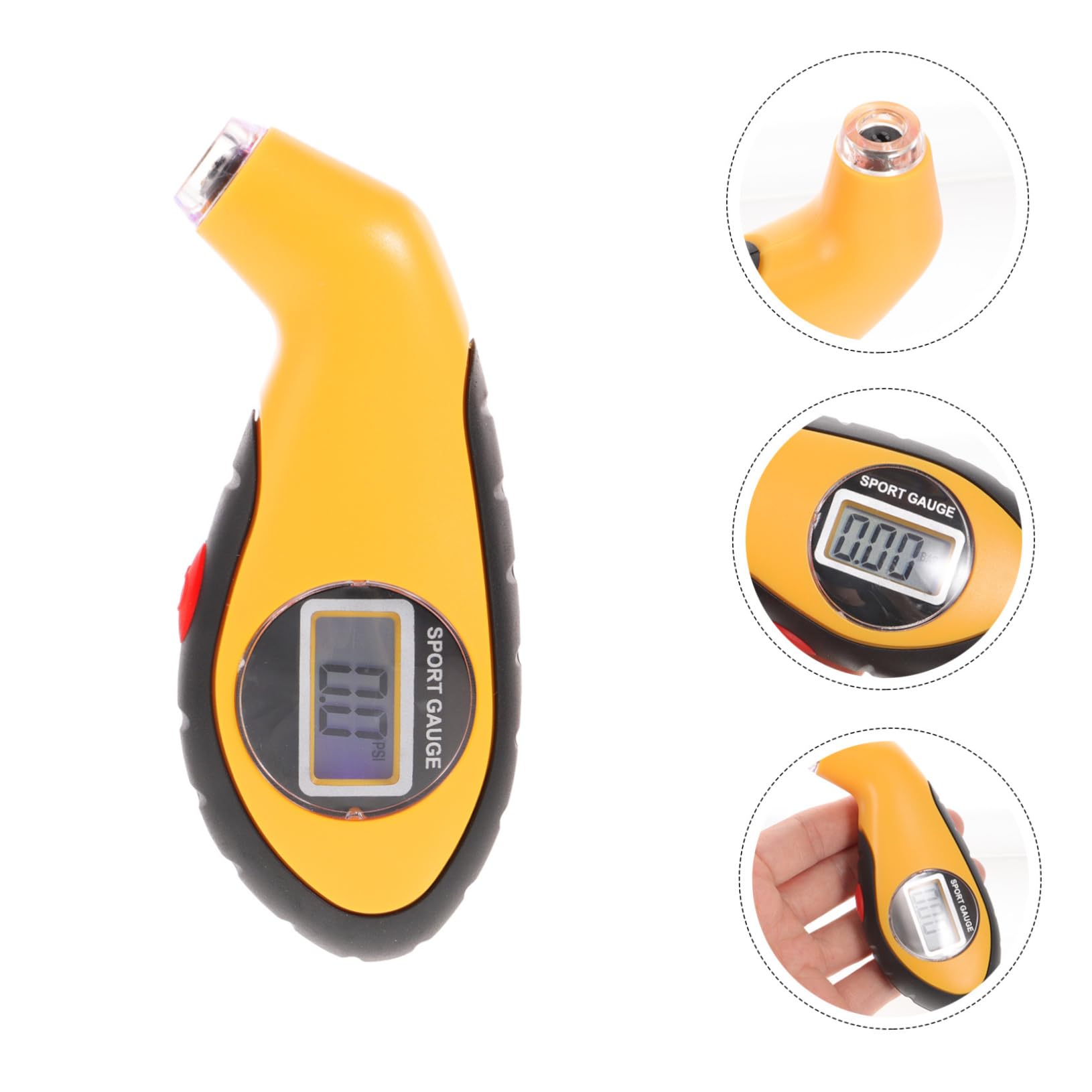 ULTECHNOVO 5 Pièces Manomètre De Pression Des Pneus De Voiture Jauge De Pneu De Voiture Jauge De Profondeur De Bande De Roulement De Pneu Dispositif De Test De Voiture Numérique Manomètre