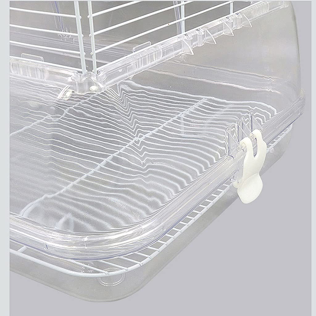 Gabbia Voliera Gabbia per Uccelli Cage Cage Grande Gabbia Riproduzione con Contenitore di Cibo Adatto, per parrocchetti Canarini Amore Uccelli Piccoli pappagalli Avariay Trasparente Bird Cage