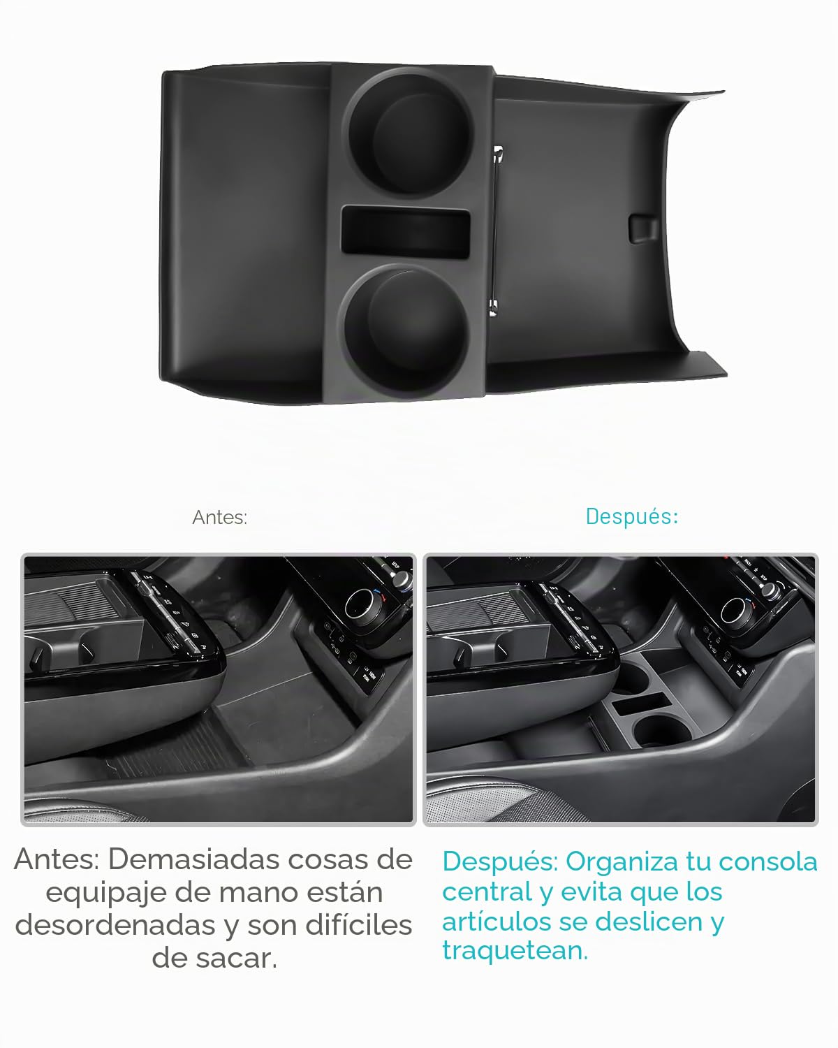CDEFG Compatible con Hyundai Tucson NX4 2025 2026 Facelift Consola Central Organizador Caja de Almacenamiento Tucson 2025 Guantera Abajo el Reposabrazos Central Tucson 2025 Accesorios
