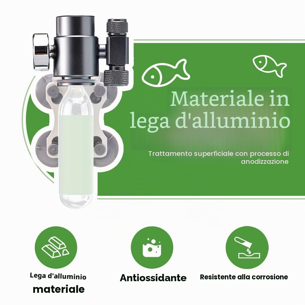 DONGKER Sistema di CO2 da Tavolo per Acquari, Regolatore di CO2 con Contabolle e Valvola di Ritegno, Kit di Sistema Acquario CO2 Bolla Contatore per Piante da Acquario
