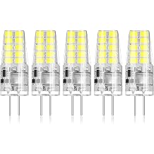 BUBO 5 Pack G4 LED Bulb 2W Equivalent 30W 6000K Daylight 250 Lumens 360Beam Angle, T3 Halogen Bulb Replacement Landscape Bulbs, AC/DC 12V Led Lights G4 Bi-Pin Base for Outdoor Landscape Lighting