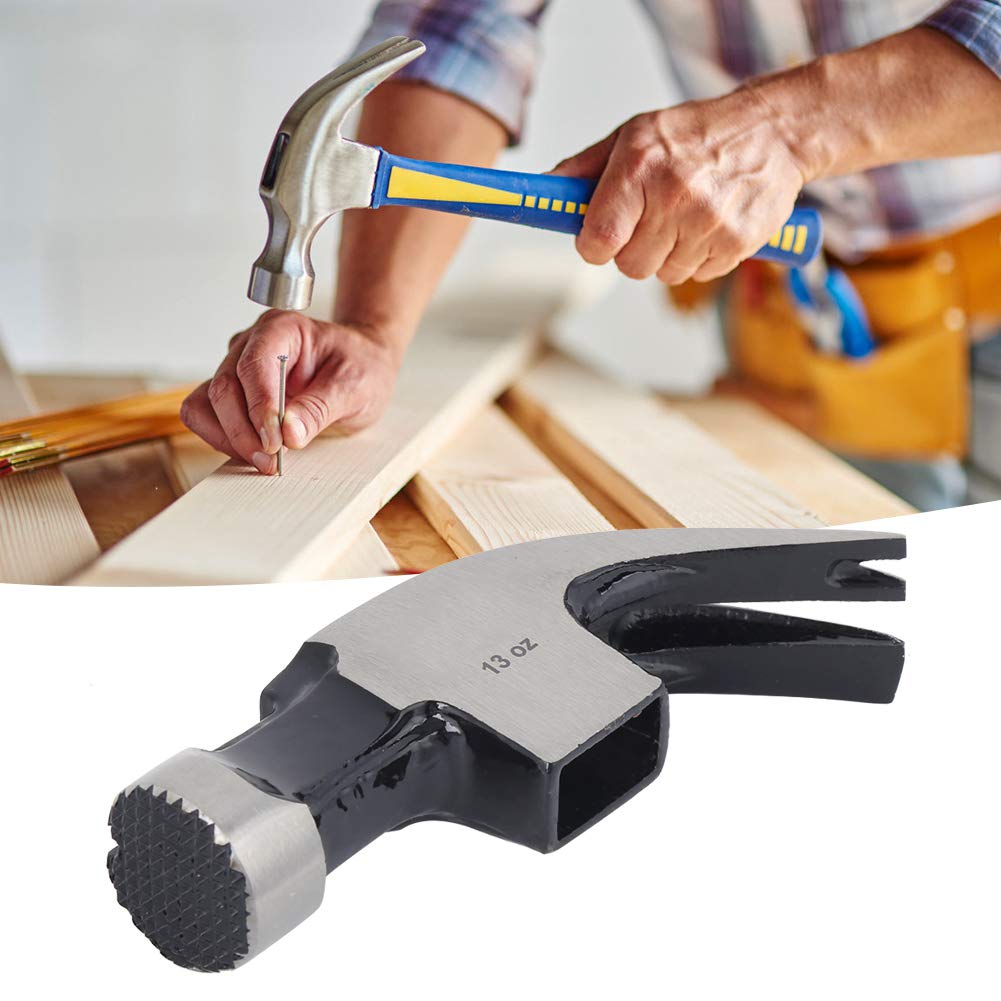 High Carbon Steel Double V Type Round Head Bend Angle Double Fork Claw Hammer Head 13oz Professional Repairman for Home Repairmen