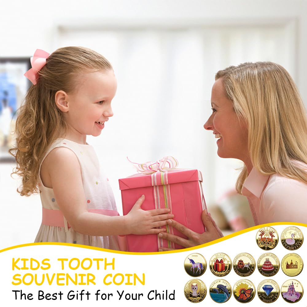 12 Monedas De Hada De Los Dientes Goldtaler Con Diferentes Patrones, Regalos Para Niños Y Niñas