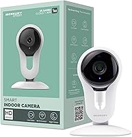 Vista 1 de Merkury Smart Indoor Camera, 1080p HD Camera for Home Security with Two-Way Audio, Motion Detection, and Night Vision, Compatible with Alexa and
