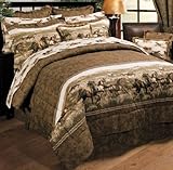 Karin Maki Unisex Wild Horses Twin Comforter Set Brown One Size