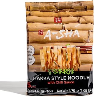 A-​Sha Noodles Hakka Sauce Chili 16.75 oz (Pack of 6)