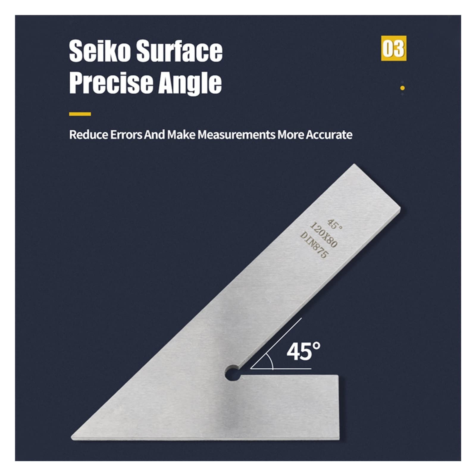 Set di blocchetti di riscontro 45 Gradi Bordo Piatto Quadrato Misura Multi Angolo Prova Piazza Set di Base Righello Strumento Squadre macchinista con(150x100 with Base 45)