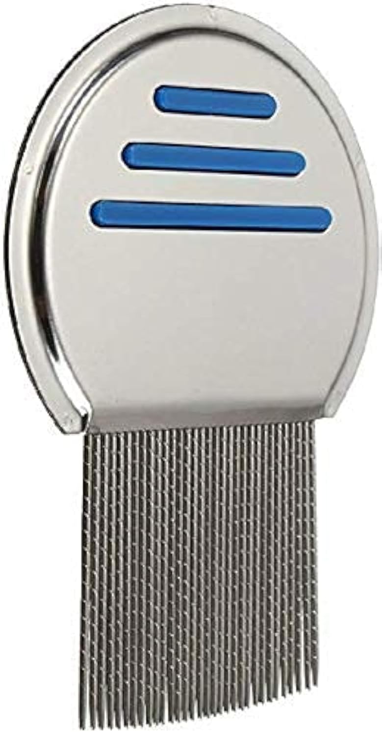 Tony Stark Stainless Steel Lice And Nits Removal Comb - Double Grooved Fine Metal Teeth, Hair Lice Remover Comb For All Hair Types Dandruff Remover, Lice Egg Remover Comb For Men, Women & Kids
