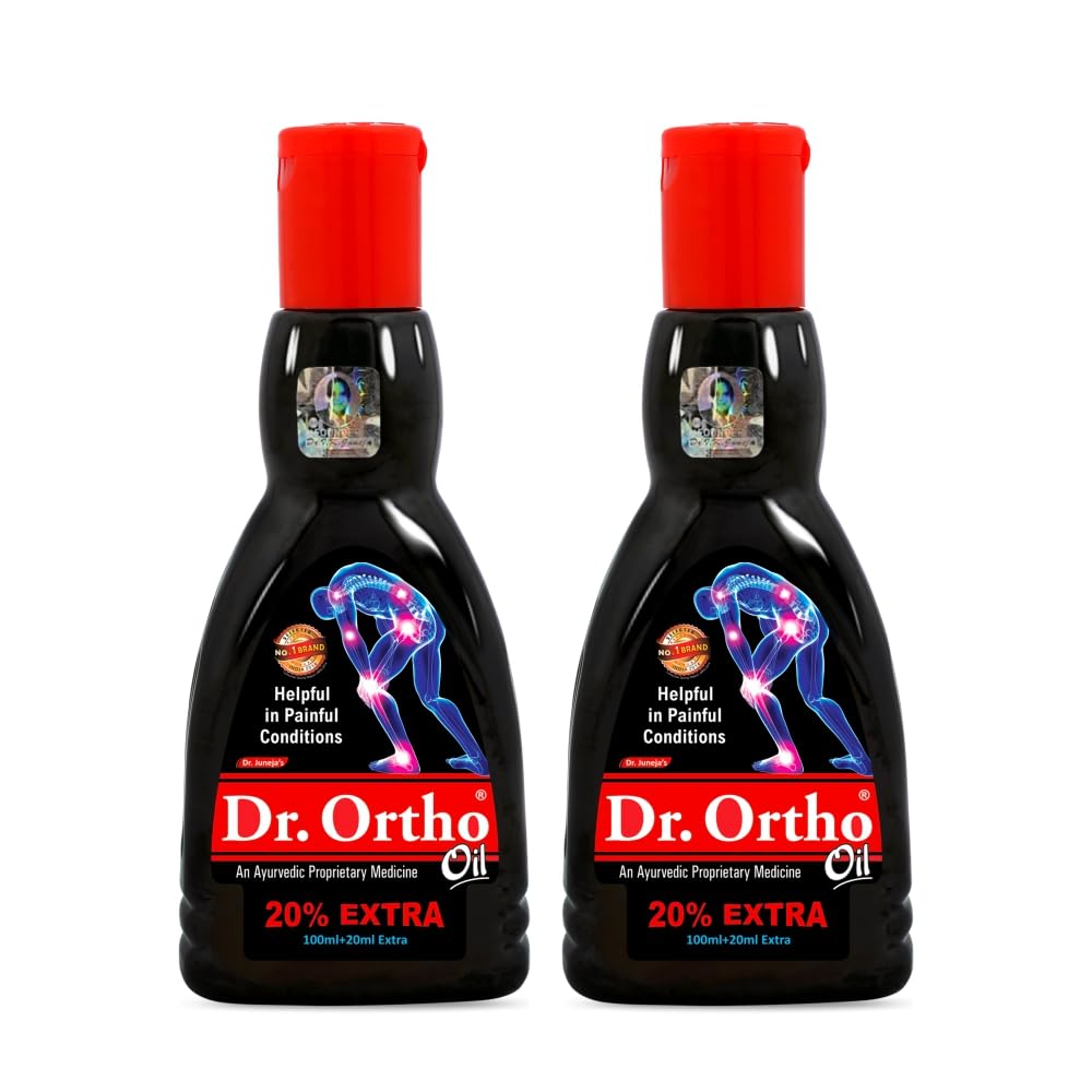Dr.Ortho Oil For Joint Pain, Neck Pain, Knee Pain, Muscle Pain | Herbal Remedy Reduces Muscle Stiffness | Quick And Effective Result And Reduces Muscle Stiffness – 60 ml (Pack Of 2)