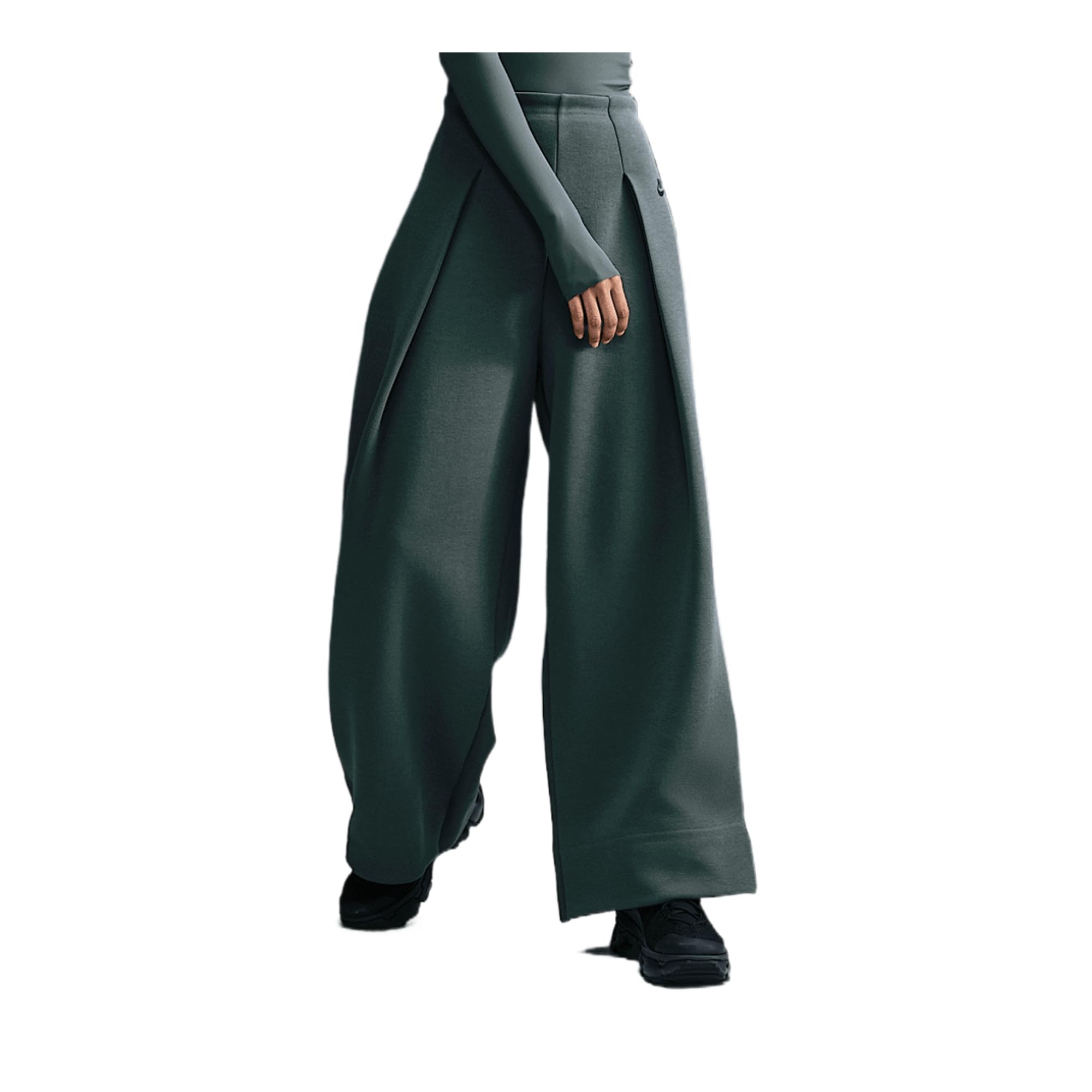 Sportswear Tech Fleece Women's High-Waisted Pleated Pants (FV8052-338, Vintage Green/Black) Size Medium