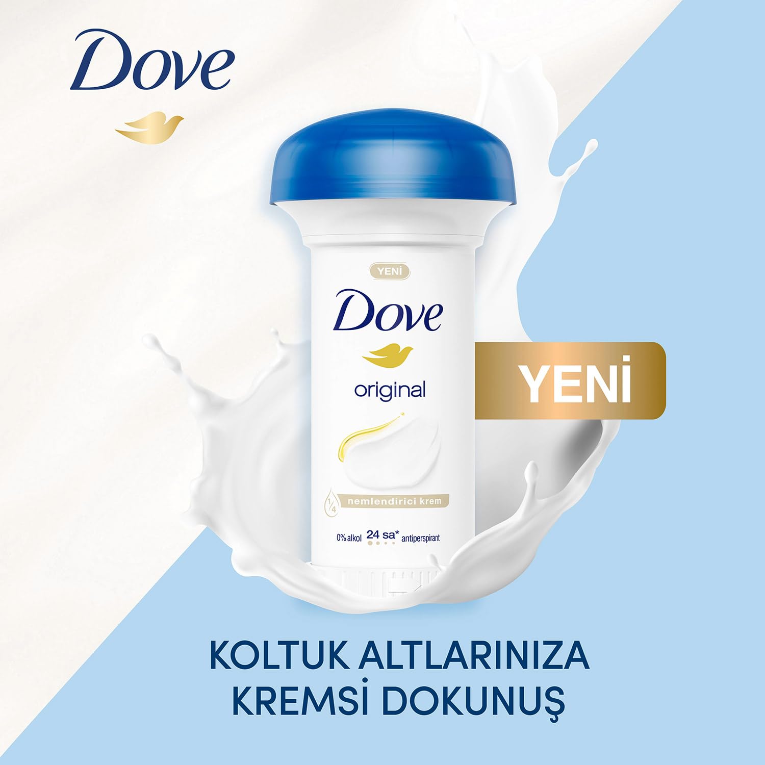 Dove Original Kadın Stick Deodorant 1/4 Nemlendirici Krem Yeni 50 ml (2 paketi)