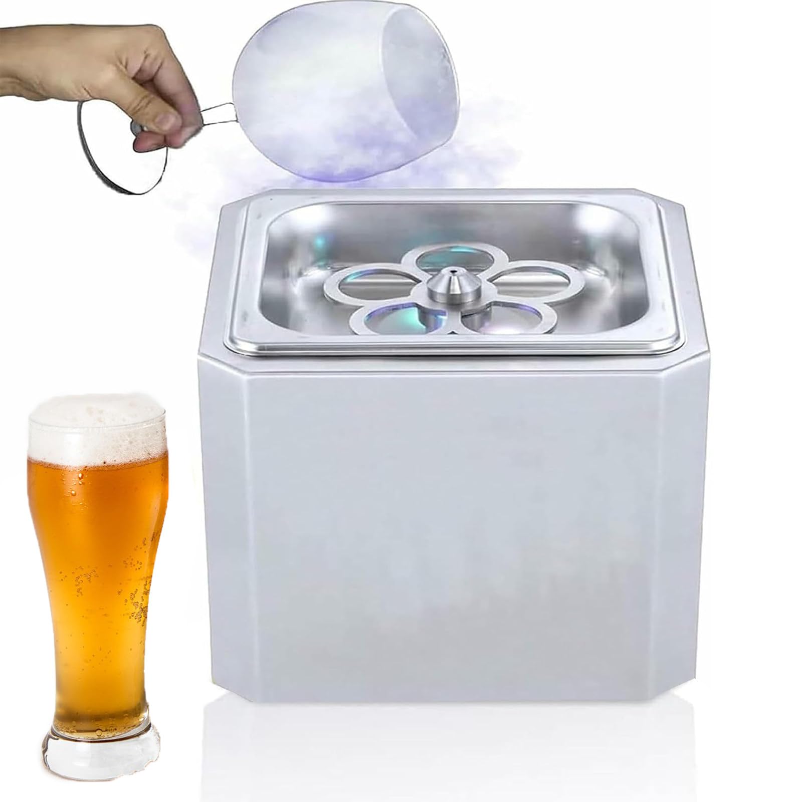 ChłOdziarka do SzkłA, Mini UrząDzenie do MrożEnia SzkłA Co2, Szybkie MrożEnie KubkóW do -45°C, ChłOdziarka do KubkóW, Natychmiastowe SchłAdzanie KubkóW i Szklanek do Koktajli, Piwa
