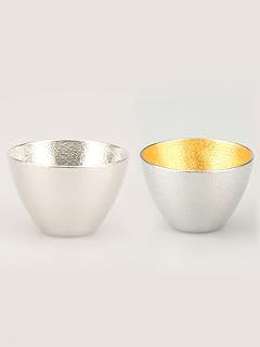 能作 ぐい呑 錫・金箔セット e00103