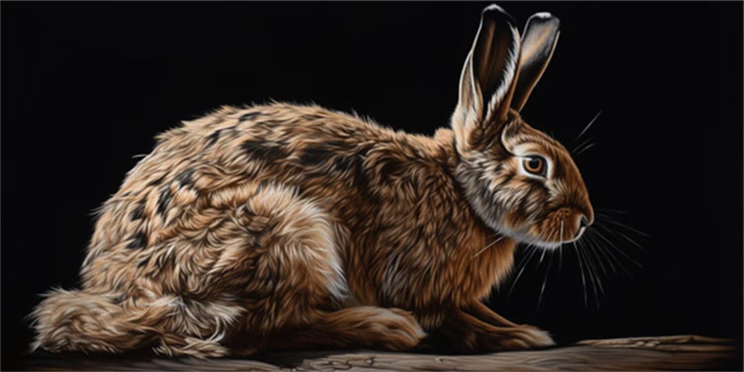 Diamond Art, Diamond Painting Kit, 5d Diamond Art Kits Adults, Crystal Art, 5d Diamond Painting Kits for Adults, Diamond Paintings, Diamond Art Painting, Dimond Art, Rabbit Diamond Art 16.69x39.37in