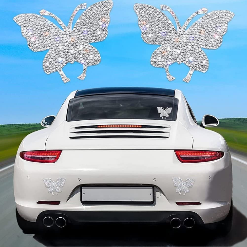 Adesivi Farfalla In Strass Per Auto: Un Tocco Di Lusso E Personalità! 3D, Autoadesivi, Resistenti E Brillanti Per Carrozzeria, Telefono, PC, Tazze - 2