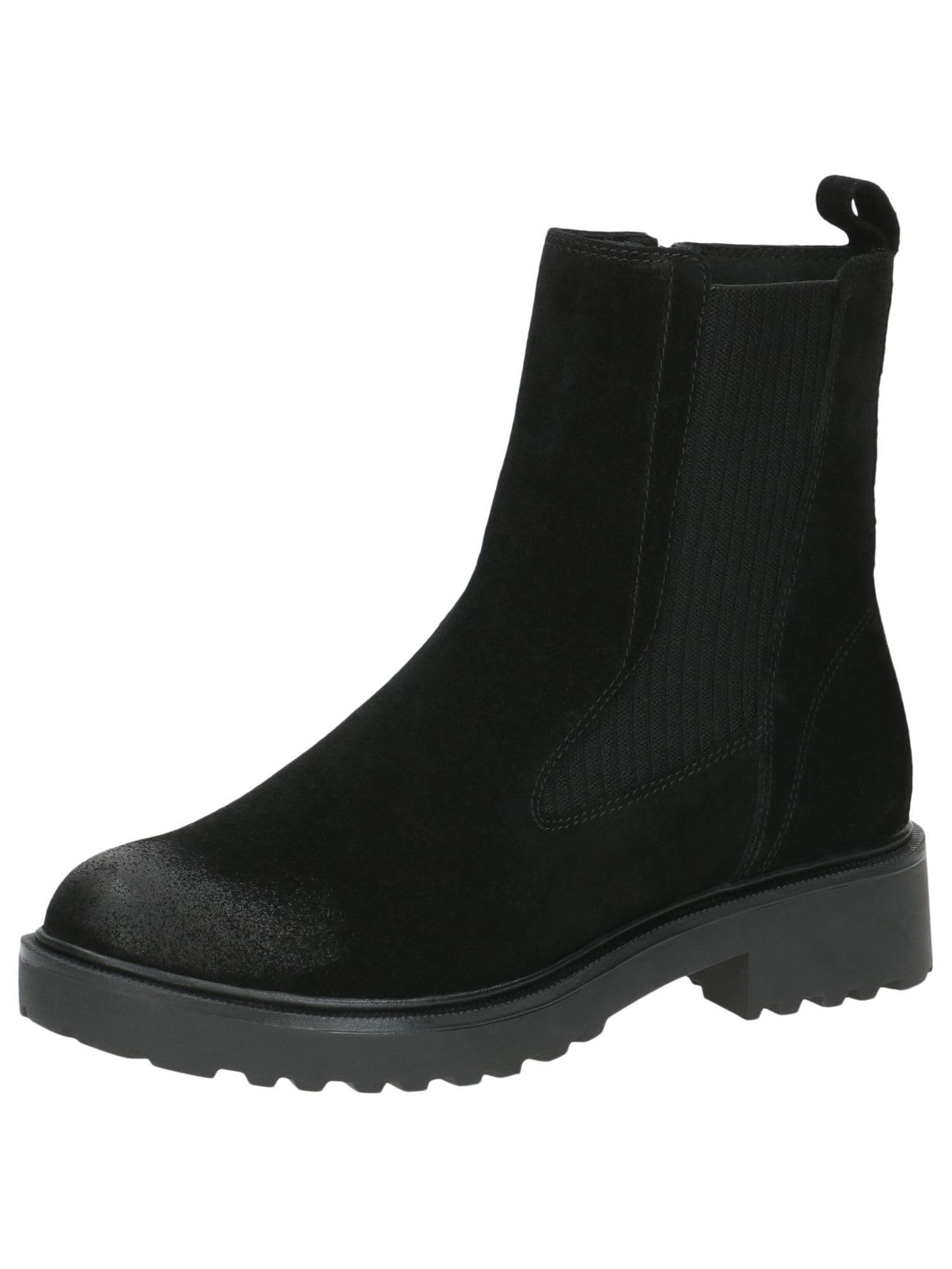 CAPRICE Women's heeled ankle boots with Thermo Insole comfortable, Black (Black Suede), 6.5 UK