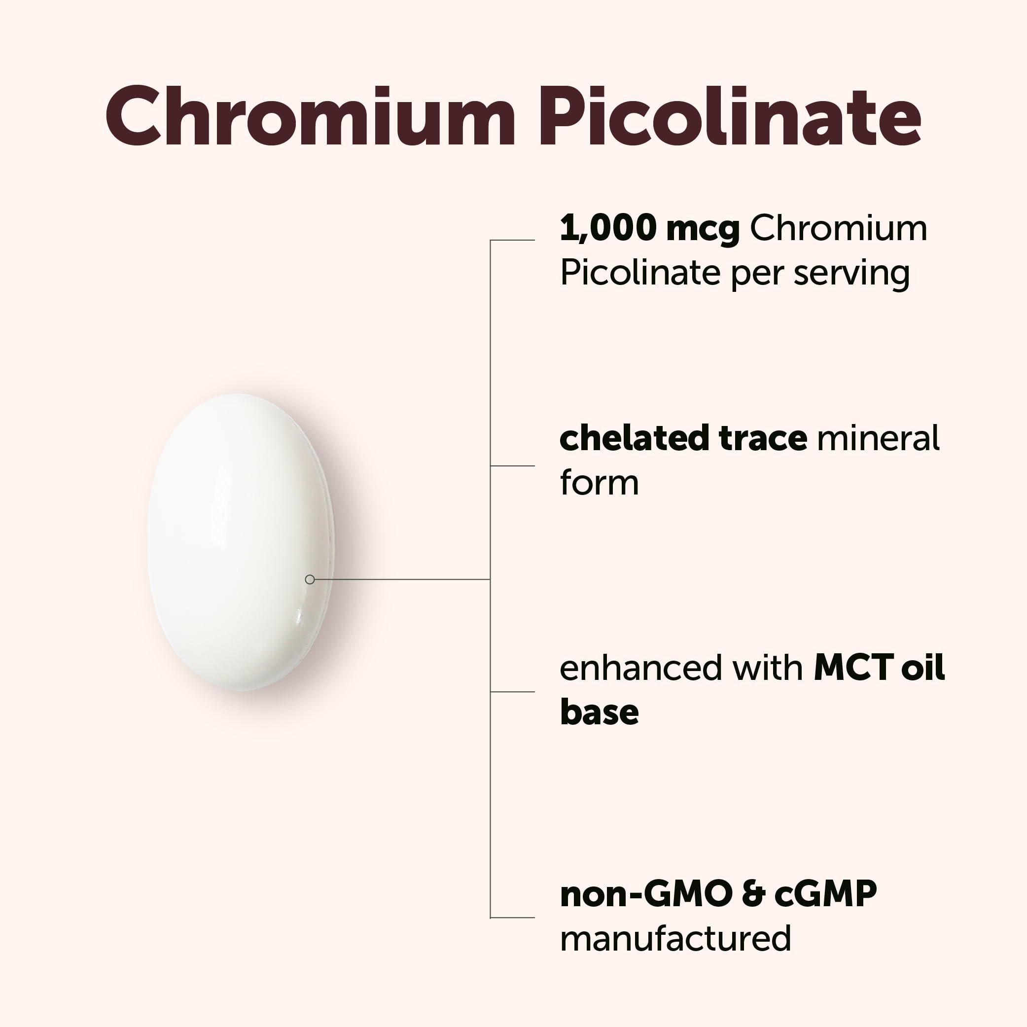 Chromium Picolinate 1,000 mcg Per Serving, 500 Softgels, 1 Year Supply — Amazon image 2