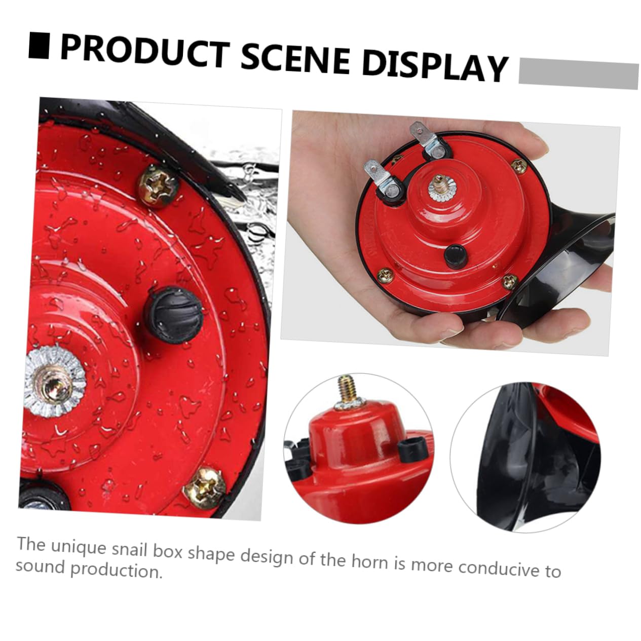 Luxshiny 1 Pair Car Snail Horns Loud Train Horn Kit with Brackets for Trucks and Cars High Penetration Sound for Alerts and Travel Safety
