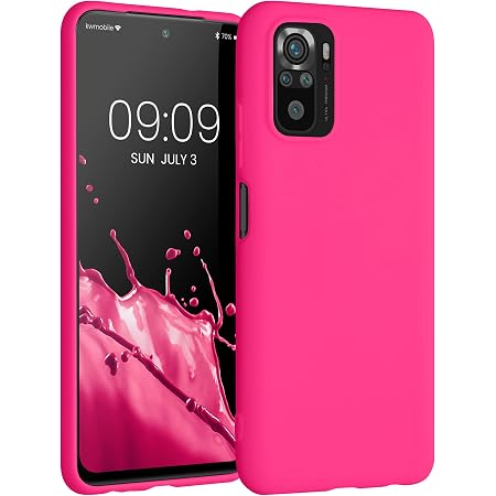 kwmobile Custodia Compatibile con Xiaomi Redmi Note 10 PRO Cover - Back Case in Legno con Bumper in Silicone TPU - Sole Marrone Scuro