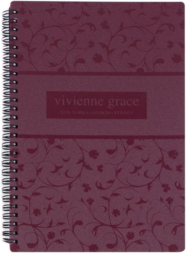 Vivienne Grace 6.5 x 9.5 inch Notebook, Assorted Colors, Color May Vary, 1 Notebook (92701)