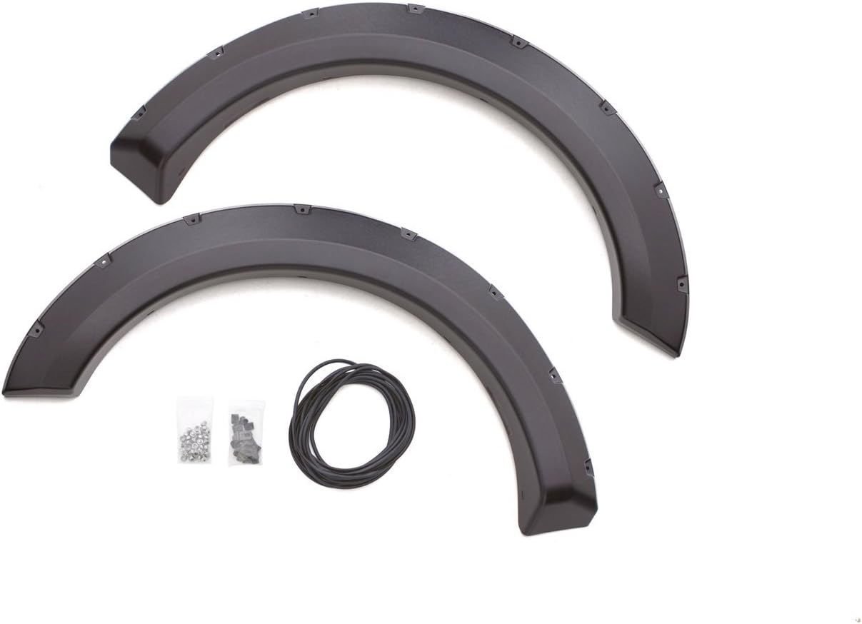 Lund RX313TA Elite Series Black Rivet Style Textured Front Fender Flare - 2 Piece