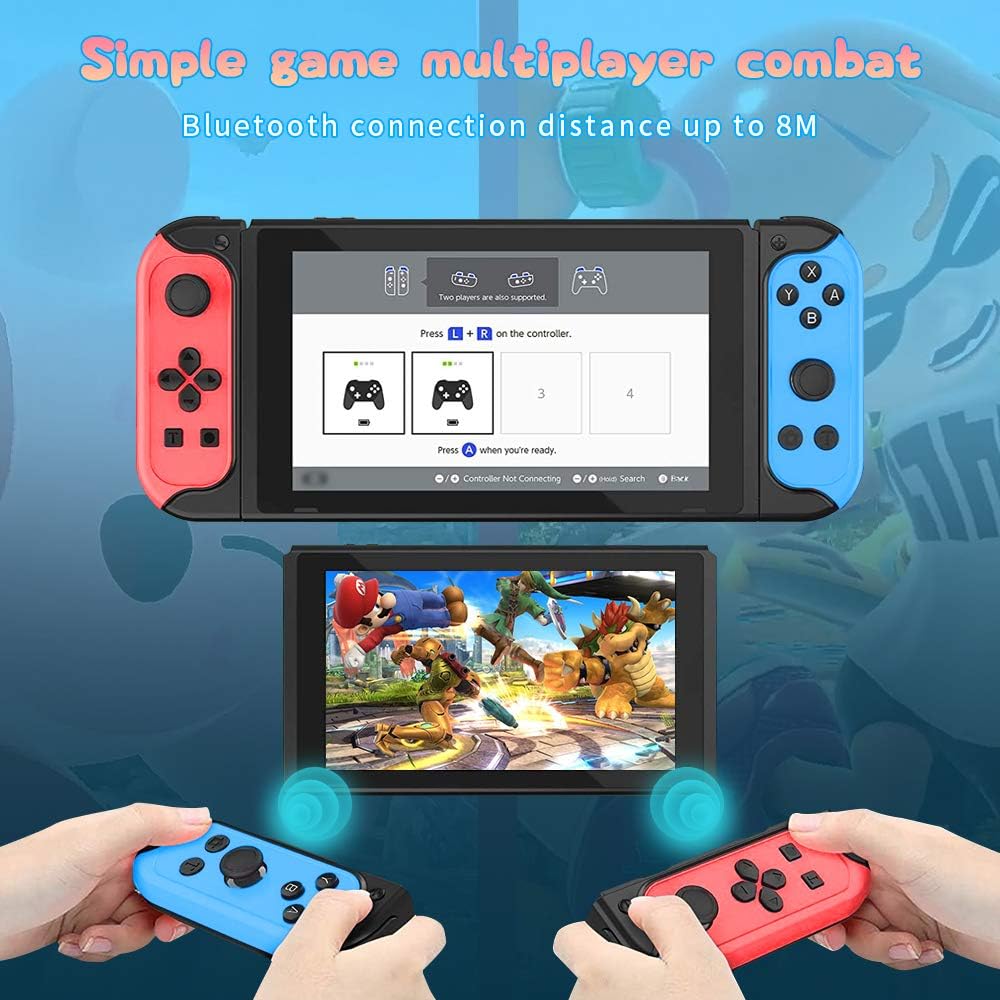 🛒 Crazy Deals PUNWEOS Wireless Switch Controller for Nintendo Switch/Switch Lite,Joypad Controller with Turbo Button Ergonomic Hand Joypad Joystick Remote Replacement for Switch Controller-Red&Blue Super Brands PUNWEOS Wireless Switch Controller for Nintendo Switch/Switch Lite,Joypad Controller with Turbo Button Ergonomic Hand Joypad Joystick Remote Replacement for Switch Controller-Red&Blue