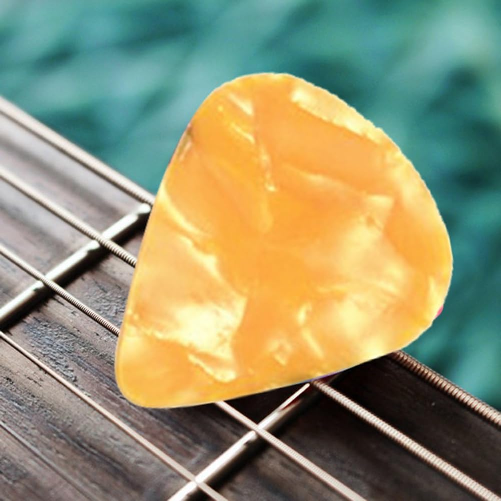 Xuzxinze 100 PCS Guitar Picks 0.46mm Thickness Celluloid Guitar Pick Plectrums for, Acoustic Guitars 30X26MM - Image 4