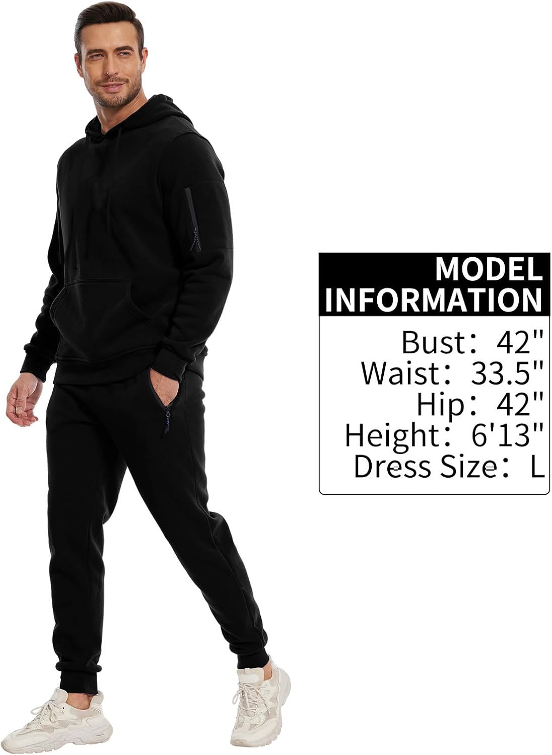 Men's Tracksuits Sweatsuits for Men Sweat Track Suits 2 Piece Sweatpants Jogging Casual Athletic Suits With Pockets - Image 6